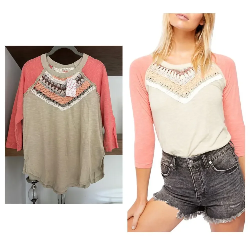 Free People Spring Bound Long Sleeve in Swaying Palm Combo